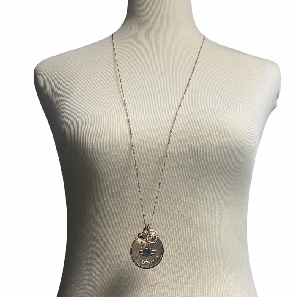 Cancer zodiac beautiful long necklace 🧩